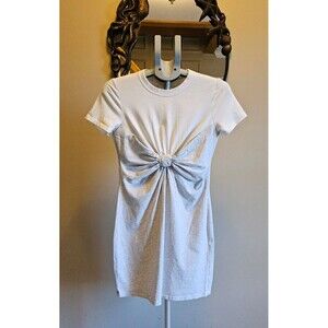 Alexander Wang T Shirt Dress High Twist Knot Womens Small Mini Jersey Bodycon
